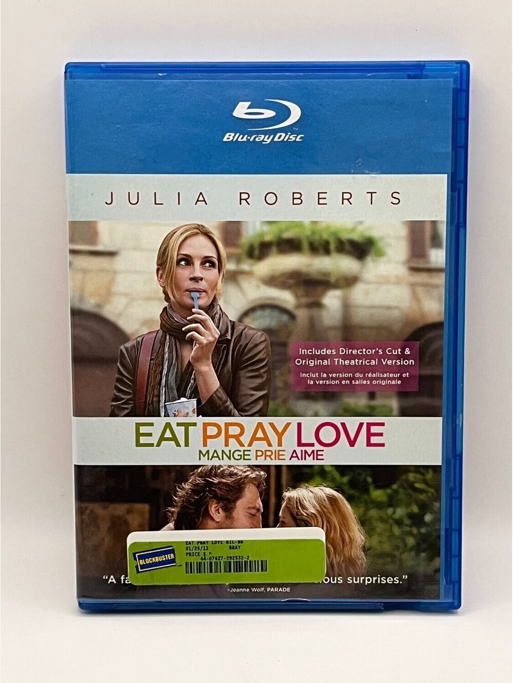 Eat Pray Love Blu-ray Director's Cut Julia Roberts Drama Ryan Murphy
